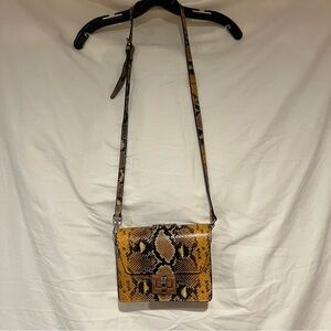 Valentino Snake Print Yellow Crossbody Bag